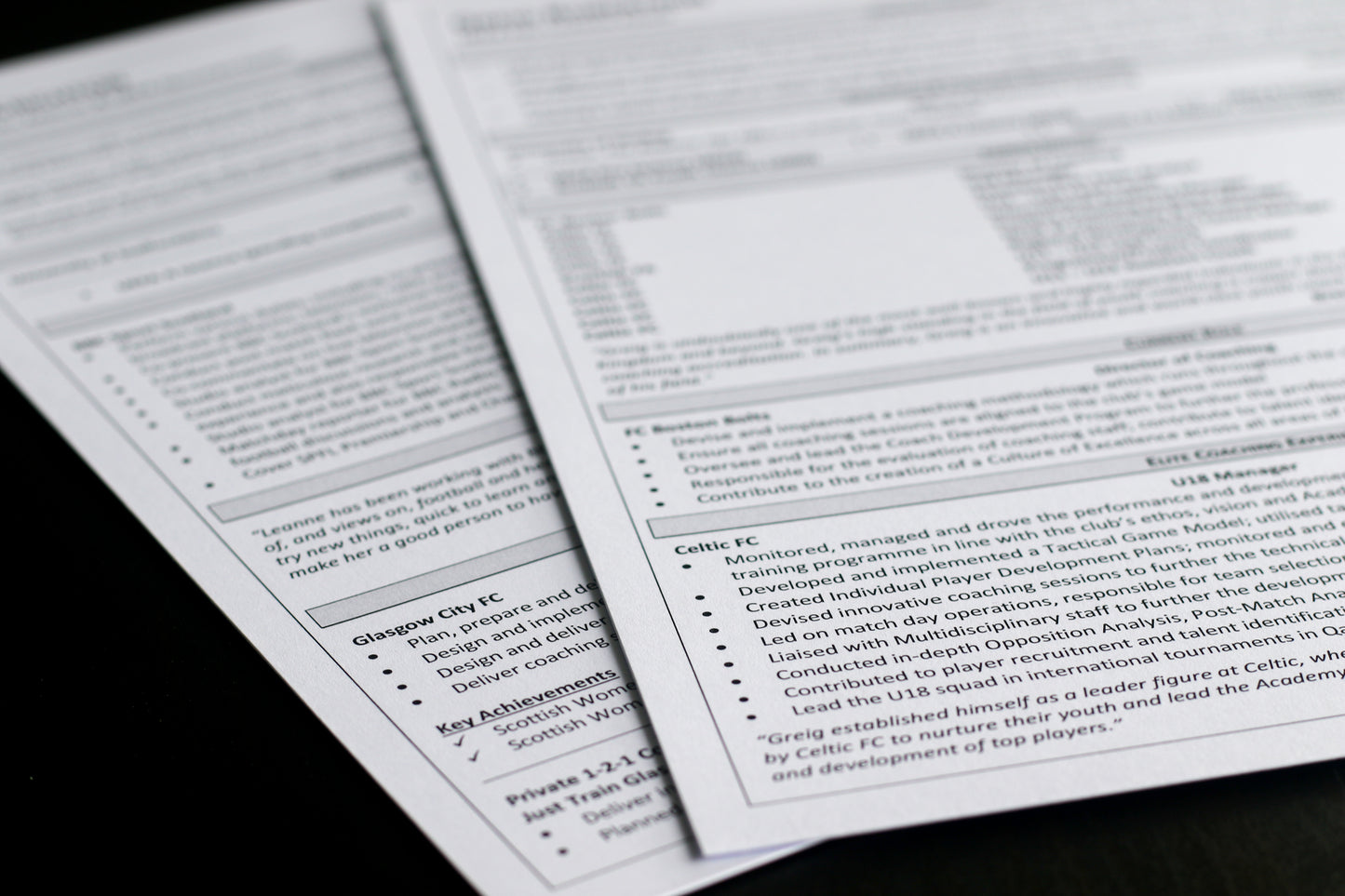Black-and-White CV