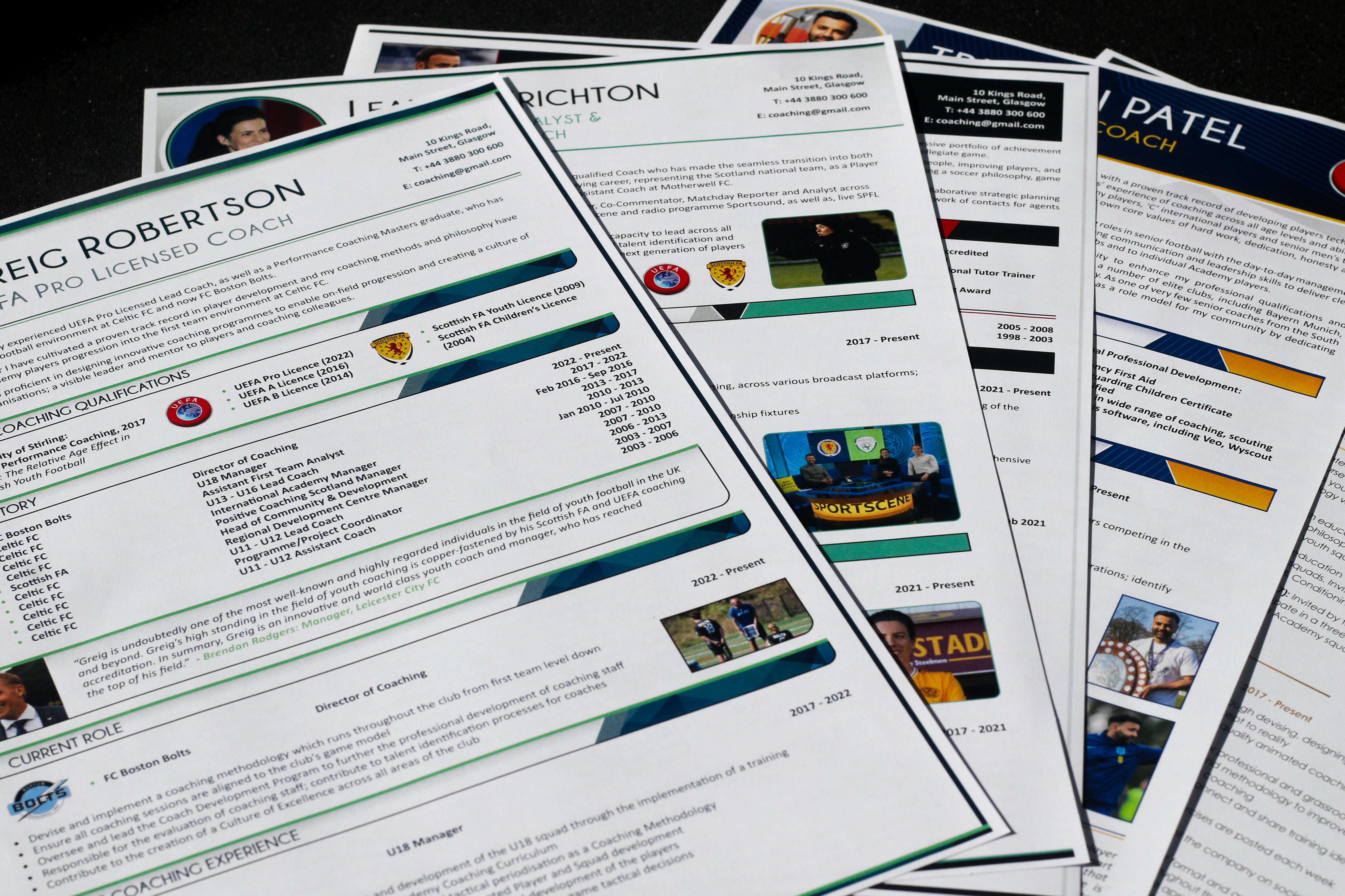 Footballcv Design Graphically Designed Football CV – Football Careers
